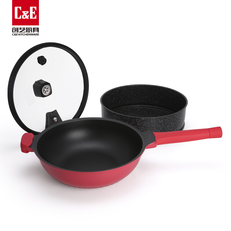 C&E創(chuàng)藝廚具微壓蒸炒鍋