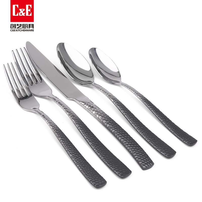 C&E創(chuàng)藝廚具 魚鱗刀叉勺5件套