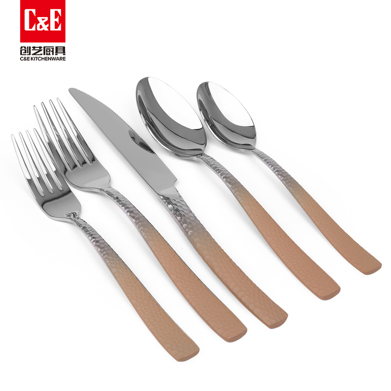 C&E創(chuàng)藝廚具 魚鱗刀叉勺5件套